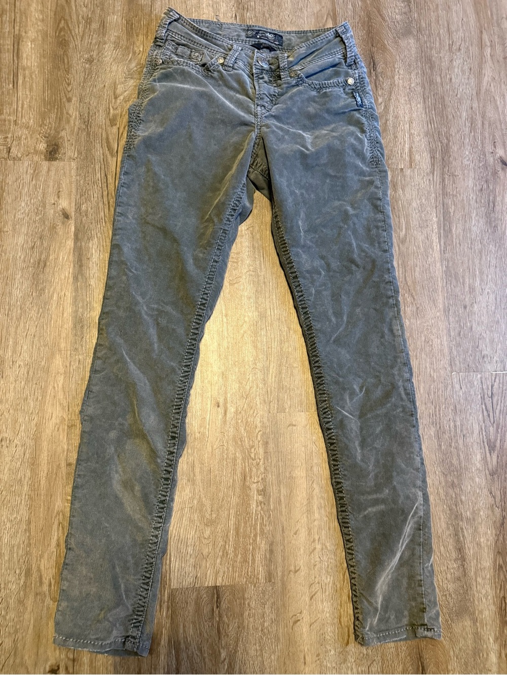 Silver Jeans Women's Skinny Corduroy Jeans - Olive